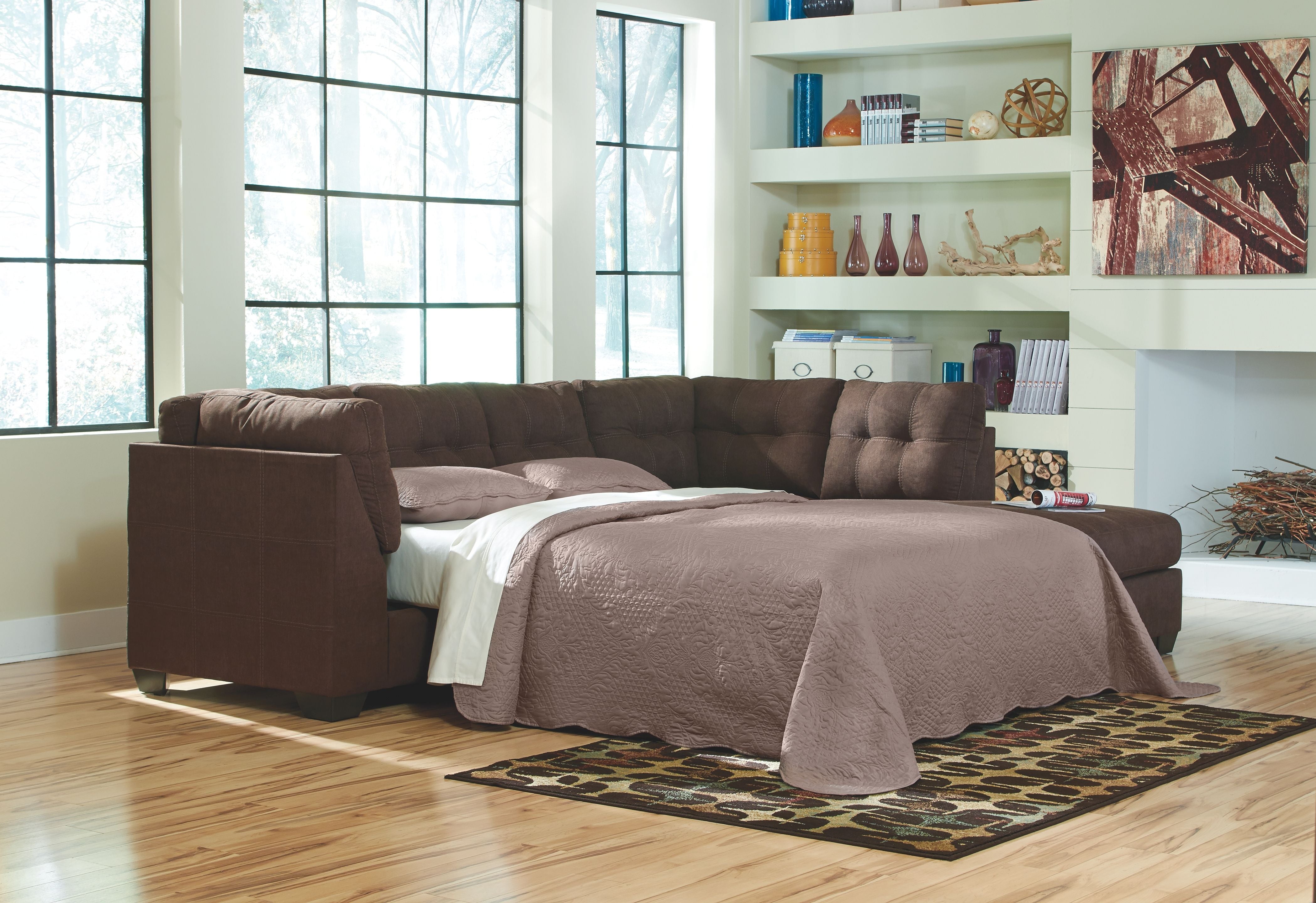 Maier - Walnut - LAF Full Sofa Sleeper