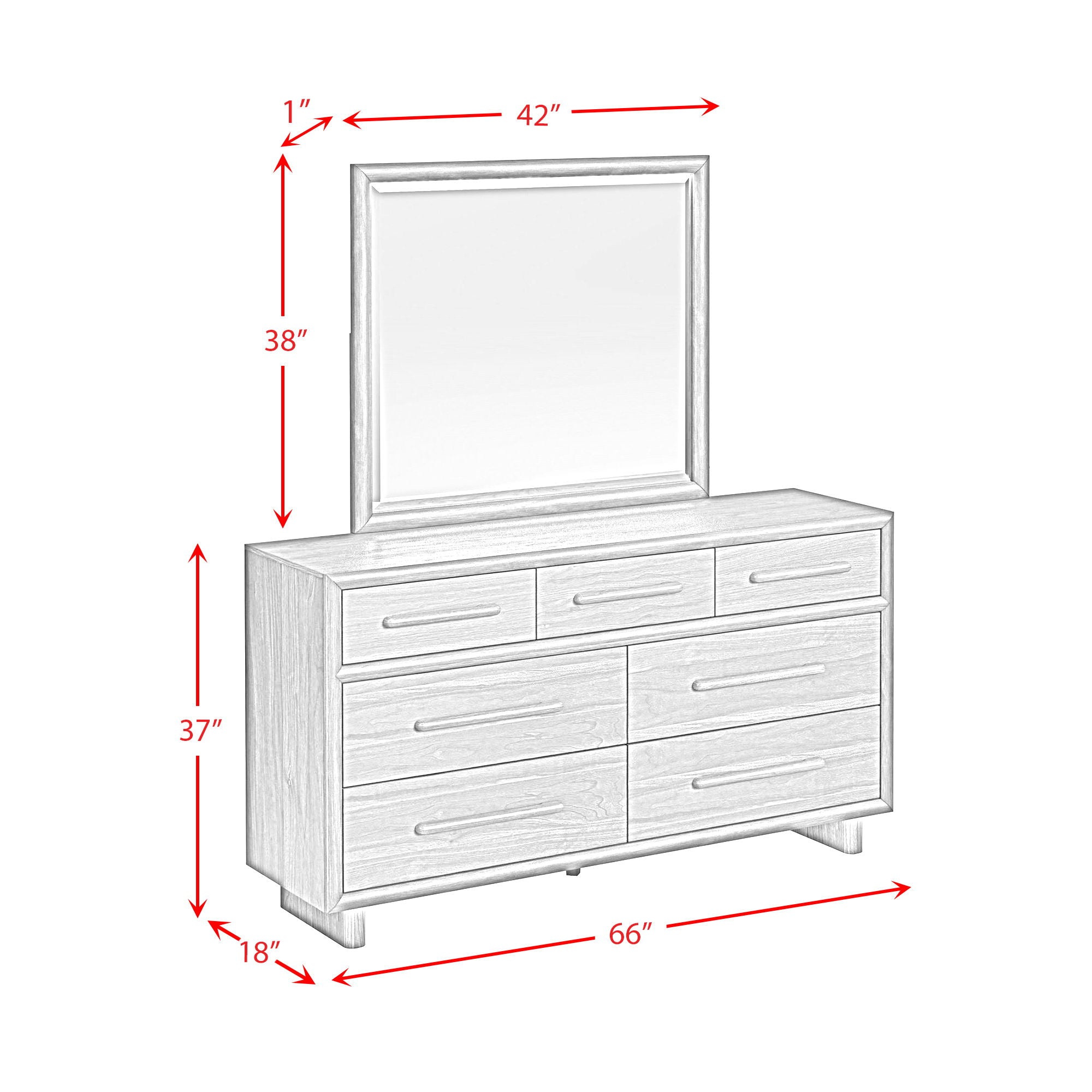 Brisbane - Dresser With LED