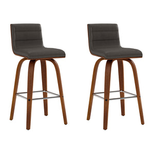 Vienna - 30" Swivel Bar Stool - Walnut Wood