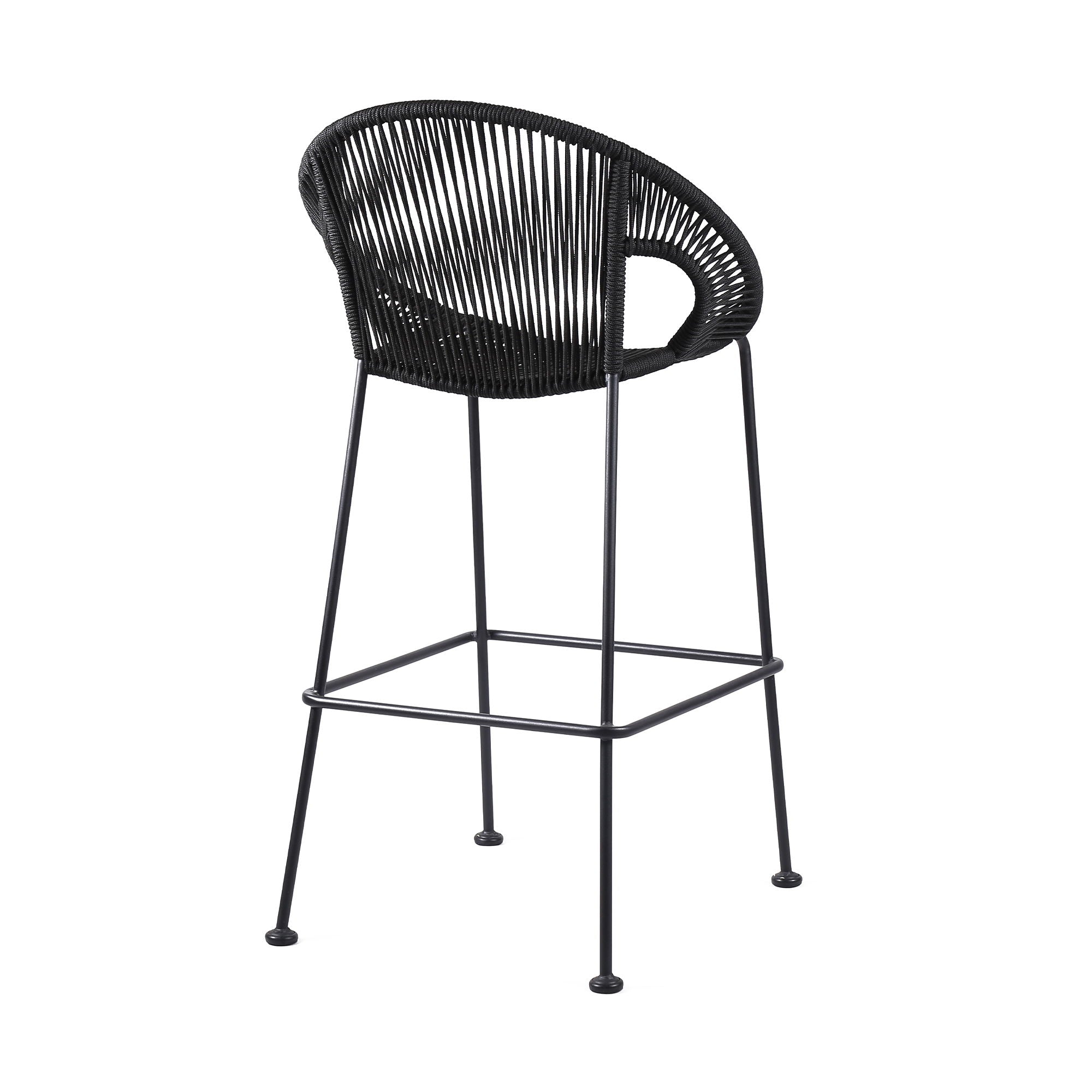 Acapulco - Indoor Outdoor Steel Bar Stool With Rope Set