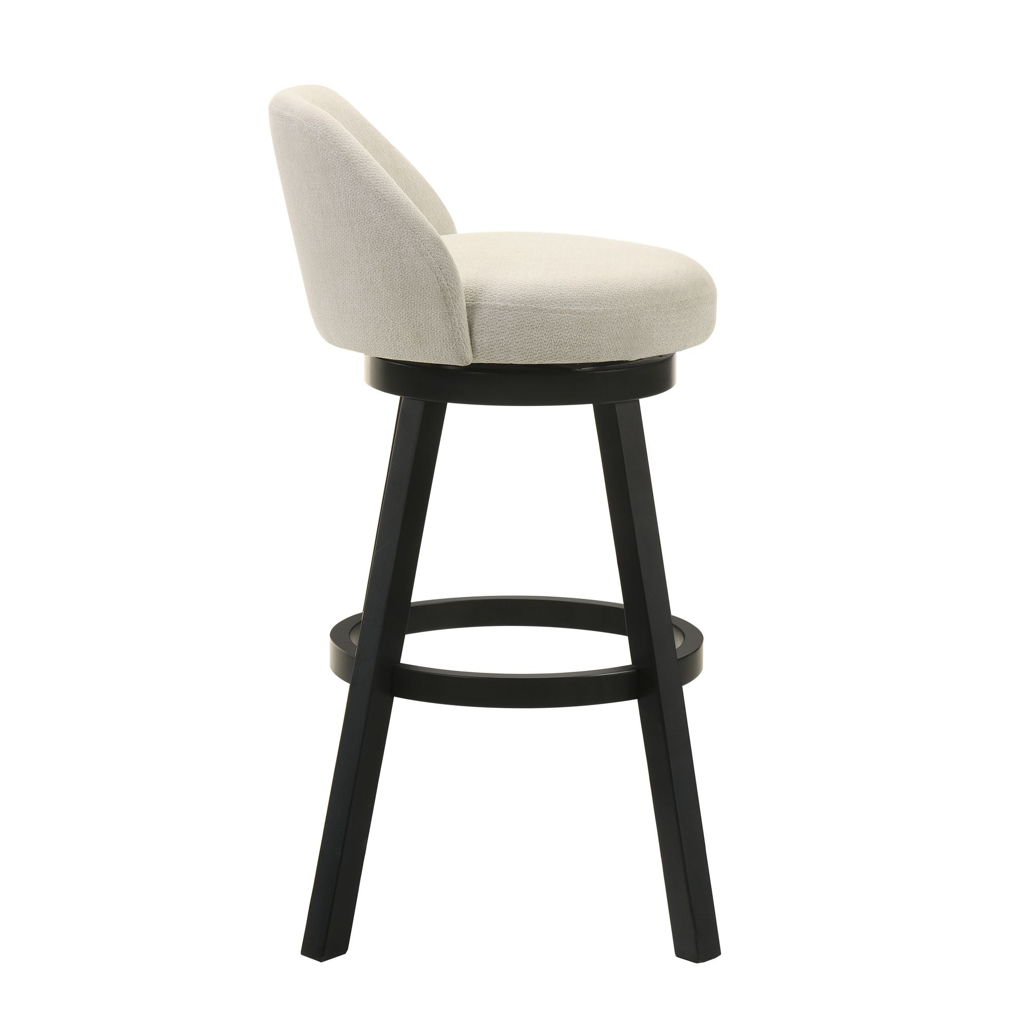 Erika - Modern Transitional Swivel Wood Bar Height Kitchen Bar Stool
