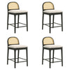 Lucio - Modern Farmhouse Wood Counter Height Kitchen Bar Stool