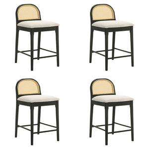 Lucio - Modern Farmhouse Wood Counter Height Kitchen Bar Stool