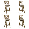 Kodi - Modern Farmhouse Swivel Wood Bar Height Kitchen Bar Stool