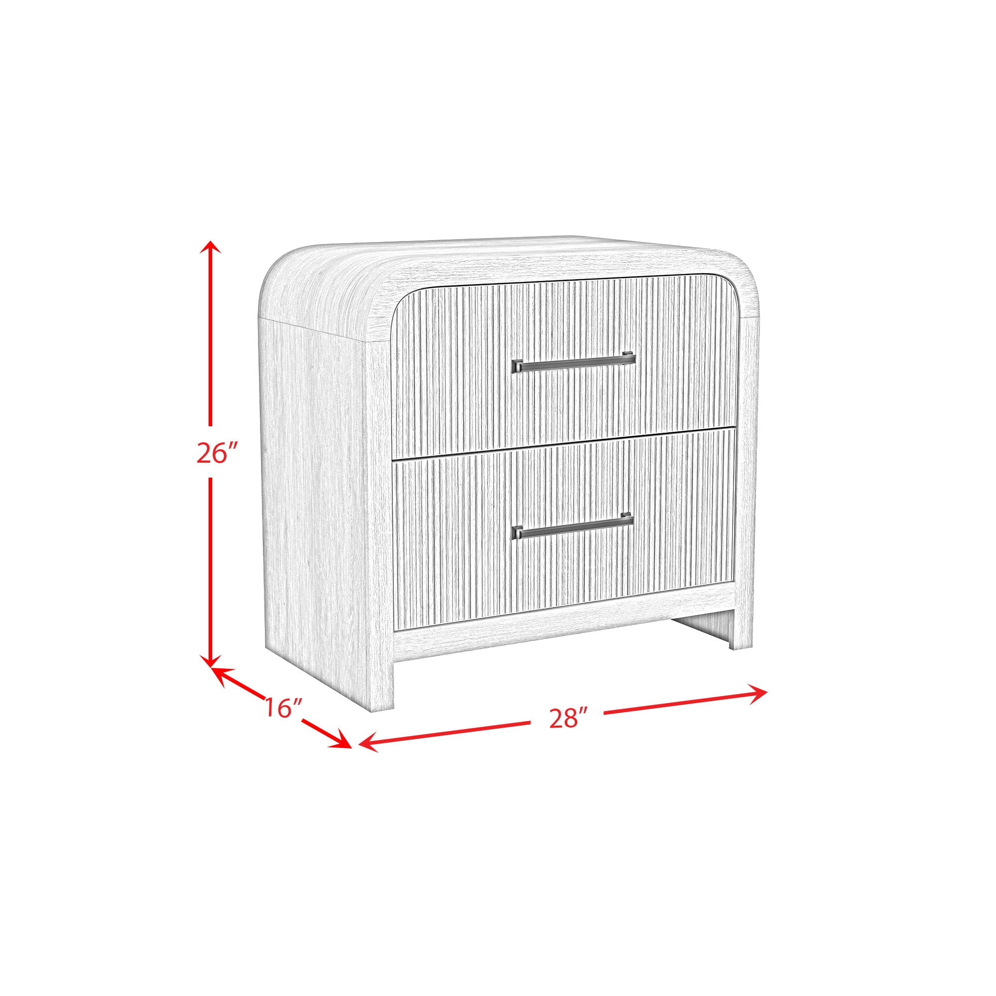 Ridgemont - 2-Drawer Nightstand With USB