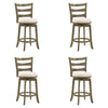 Melindra - Modern Farmhouse Swivel Wood Counter Height Kitchen Bar Stool