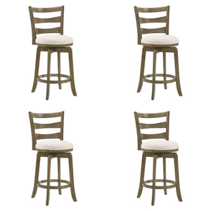 Melindra - Modern Farmhouse Swivel Wood Counter Height Kitchen Bar Stool