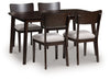 Mallenette - Dining Room Table Set (Set of 5) - Merlot