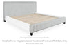 Zuraleus - King / California King Upholstered Headboard / Footboard / Roll Slats - Gray
