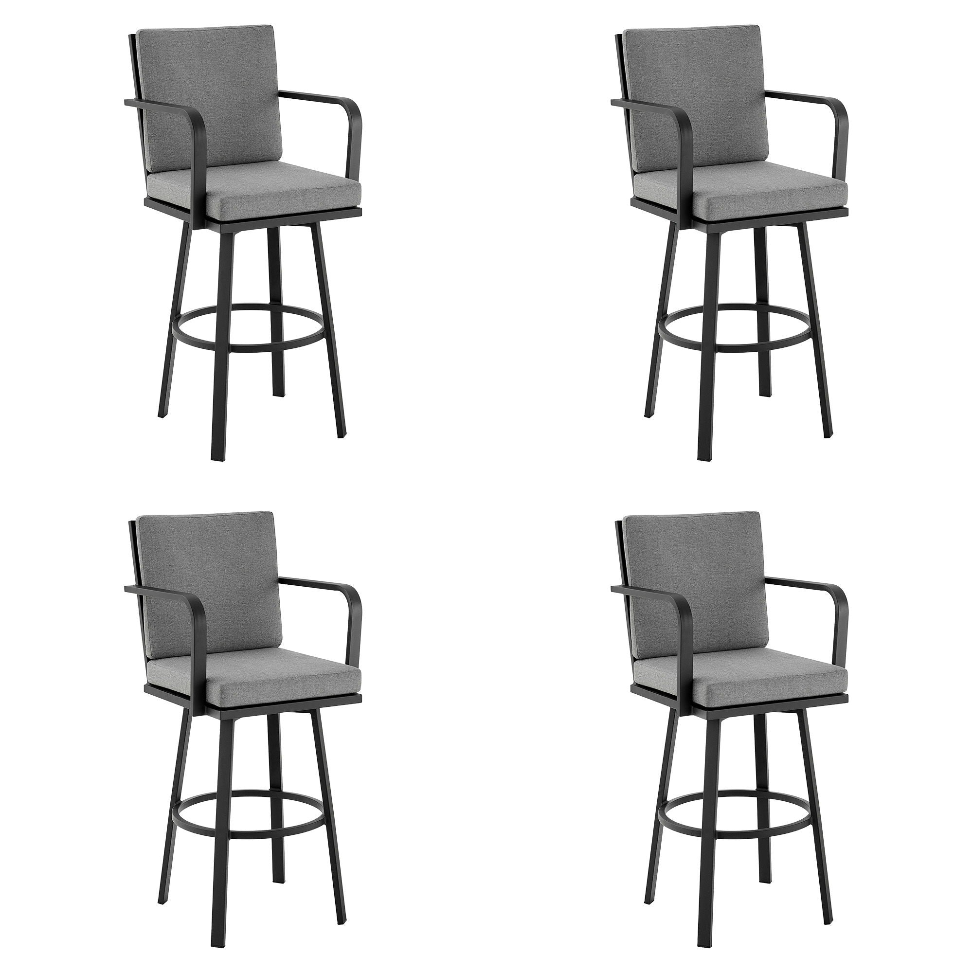 Arnauld - 30" Outdoor Patio Swivel Bar Stool Set