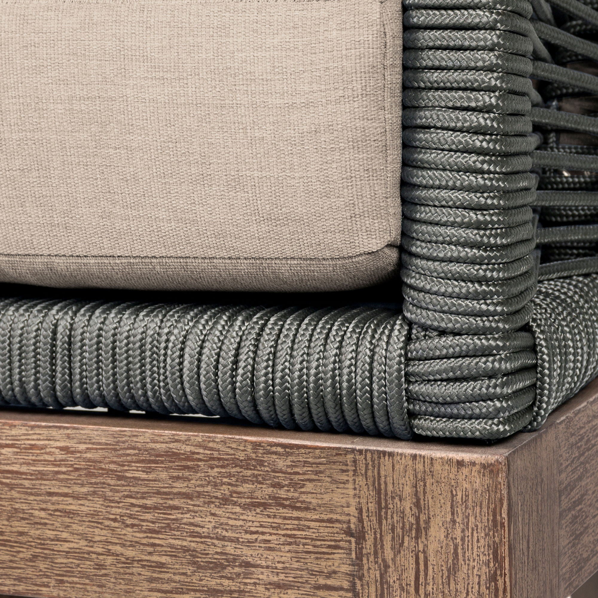 Orbit - Swivel Outdoor Patio Chair - Weathered Eucalyptus / Taupe