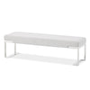Signature Beds & Benches - Tulip Accent Bench - Gray / Chrome