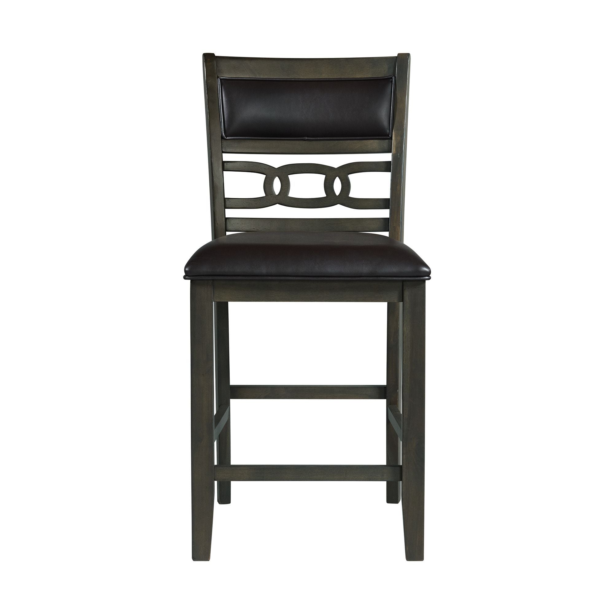 Amherst - Counter Side Chair With PU Cushion (Set of 2) - Gray Finish