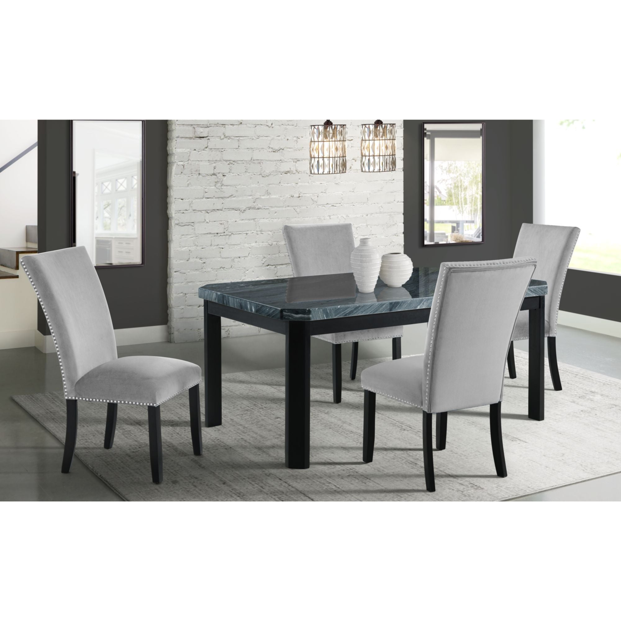 Francesca - Standard Height Dining Table - Gray
