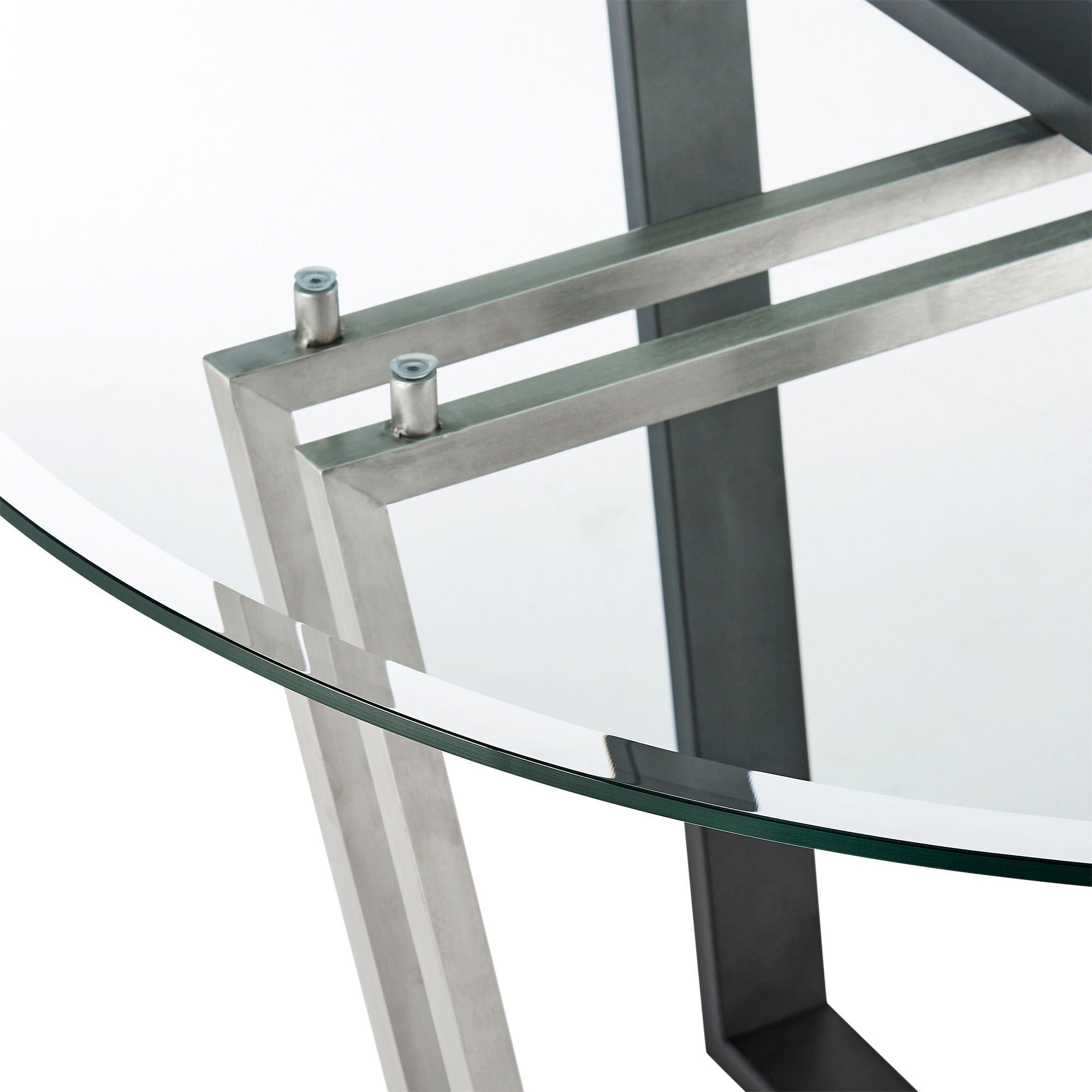 Devi Anastasia - Round Glass Dining Table Set