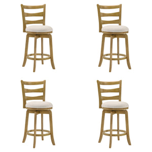 Melindra - Modern Farmhouse Swivel Wood Counter Height Kitchen Bar Stool