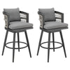 Zella - Outdoor Patio Swivel Counter Stool Set
