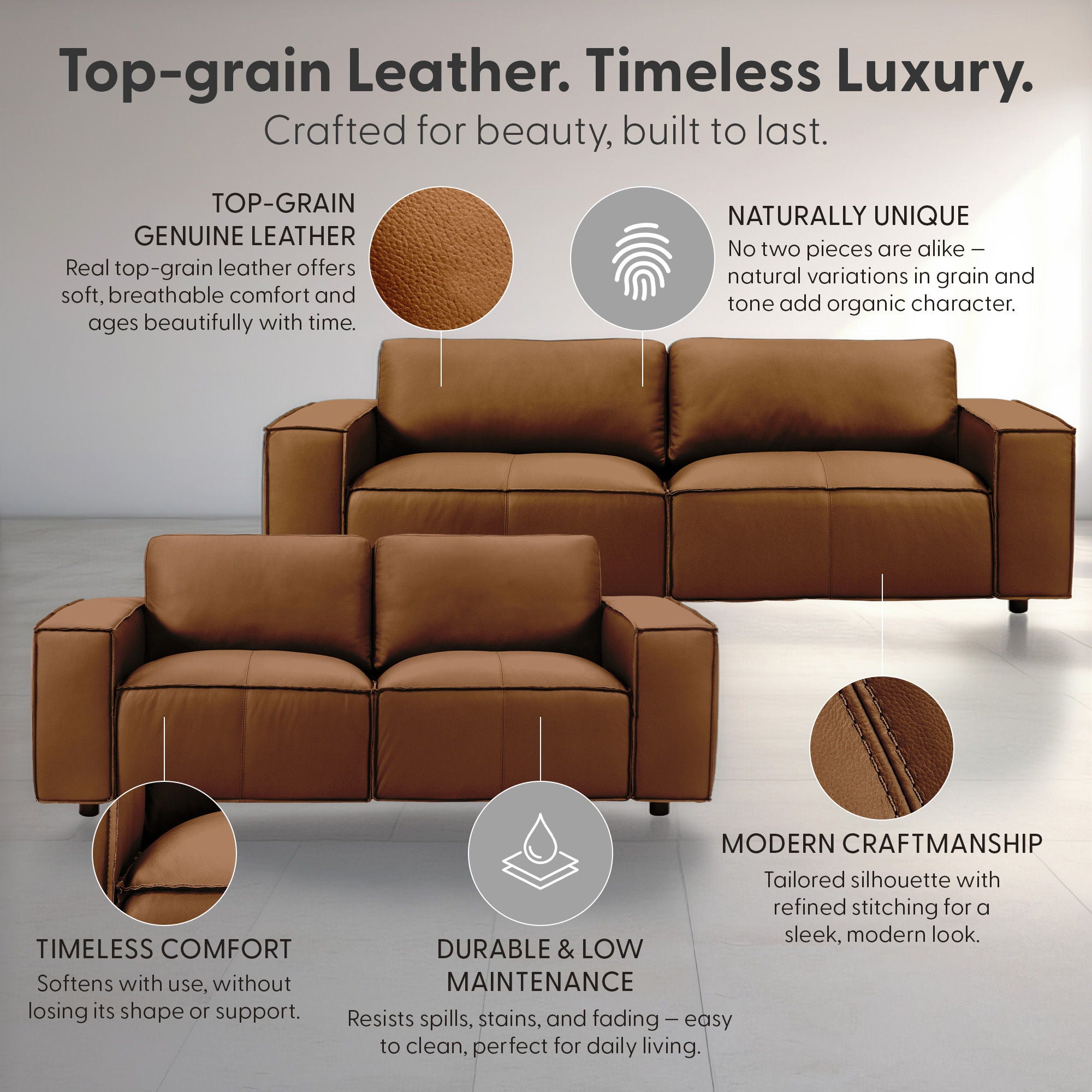 Clayton - 2-Piece Living Room Set (Sofa & Loveseat)