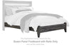 Baystorm - Queen Panel Footboard w/Rails - Gray