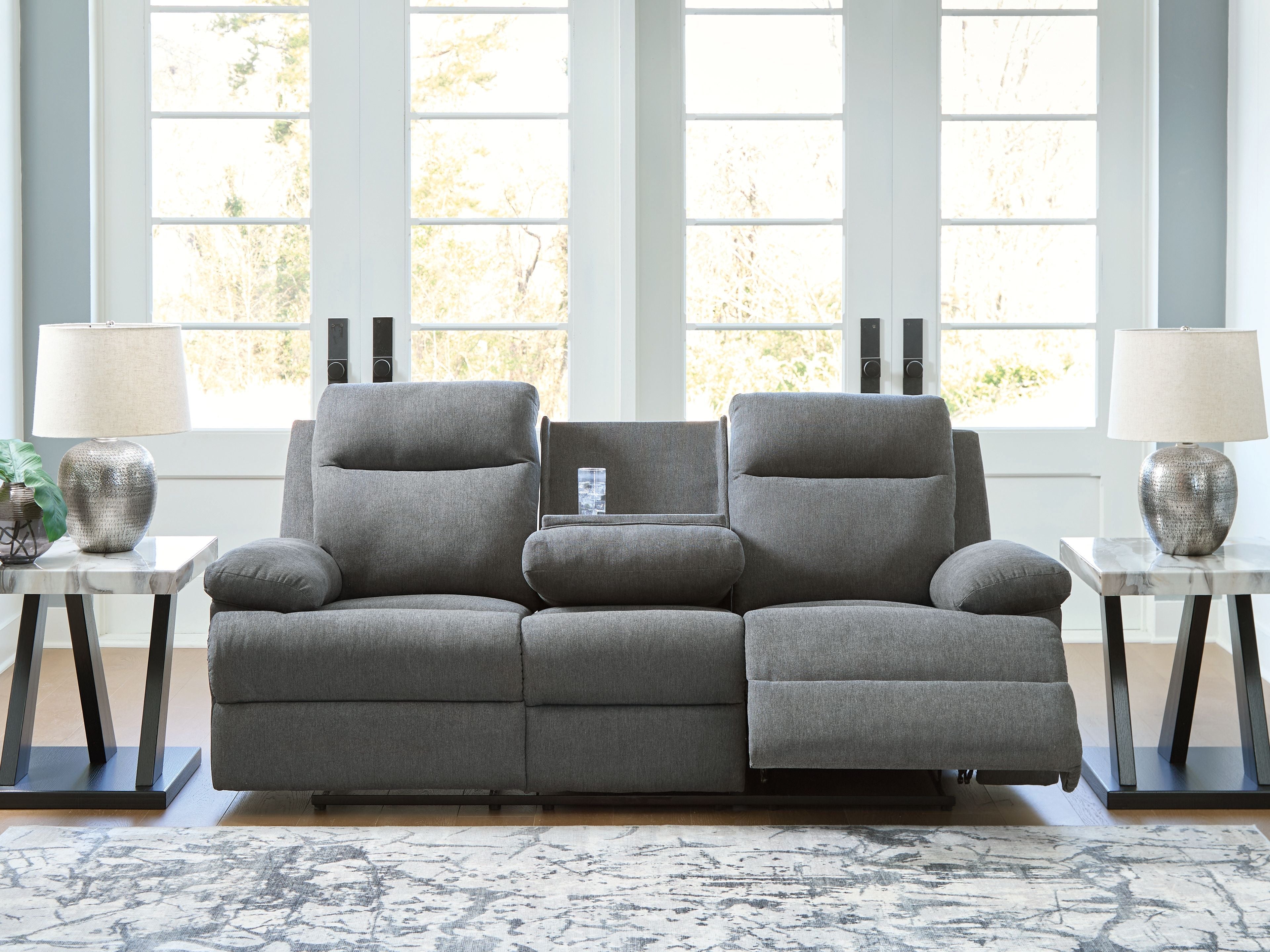 Side-Swipe - Reclining Sofa With Drop Down Table