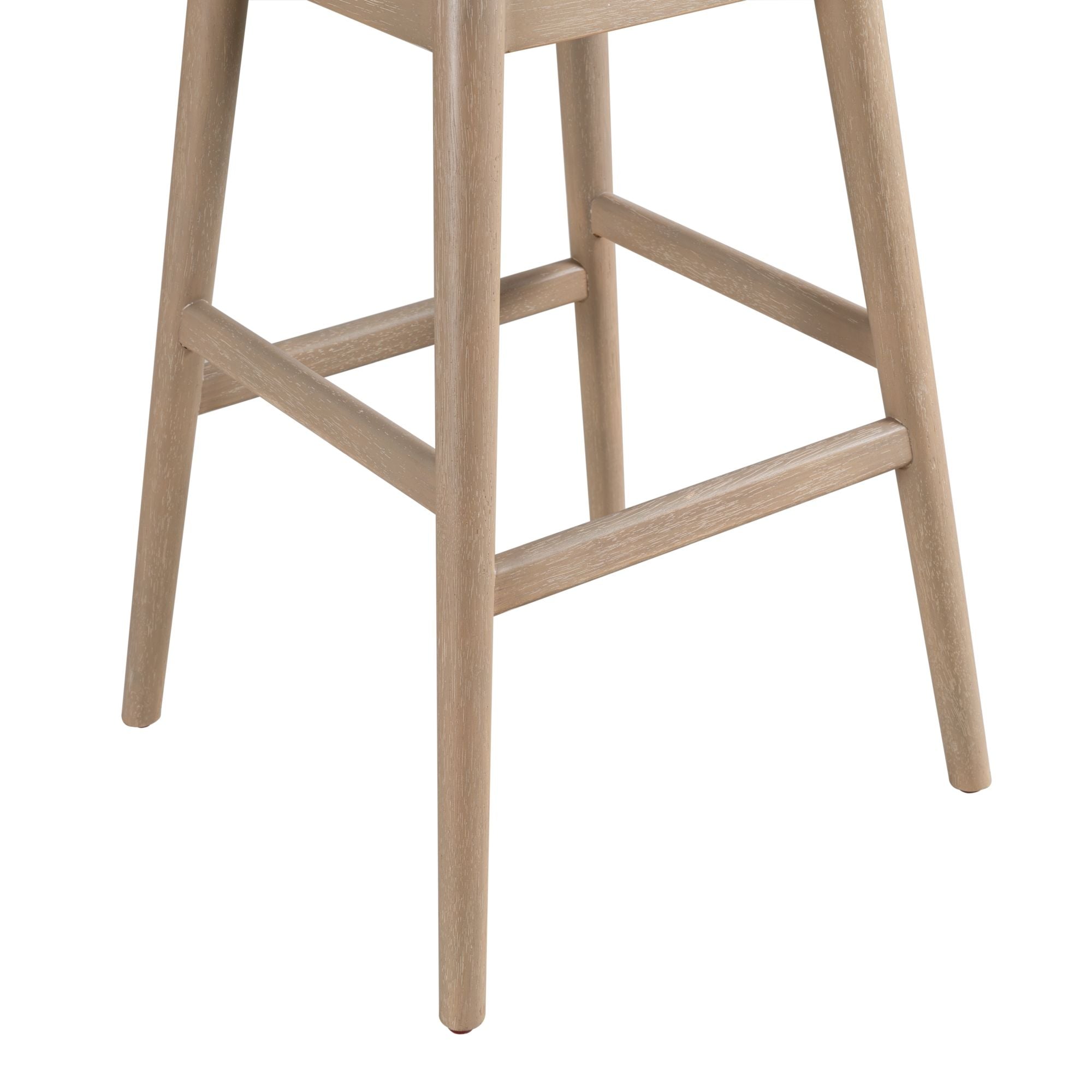 Sadie - Solid Wood Upholstered 30" Bar Height Swivel Barstool