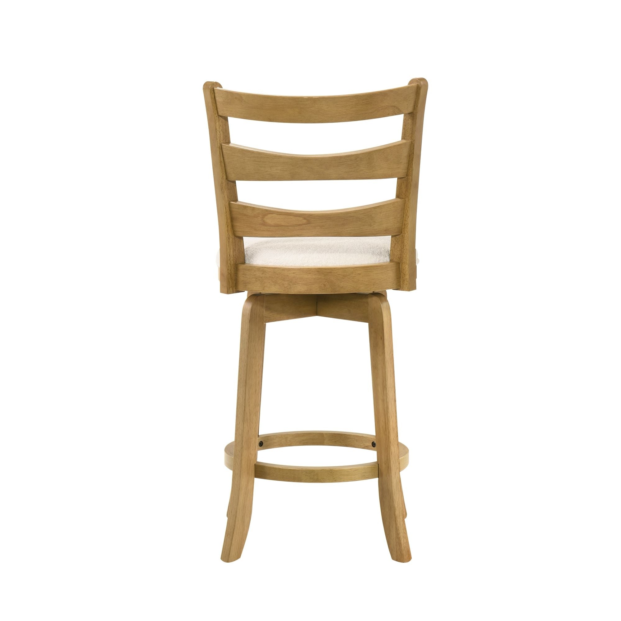 Melindra - Modern Farmhouse Swivel Wood Counter Height Kitchen Bar Stool