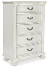 Montelaine - Five Drawer Chest - Antique White