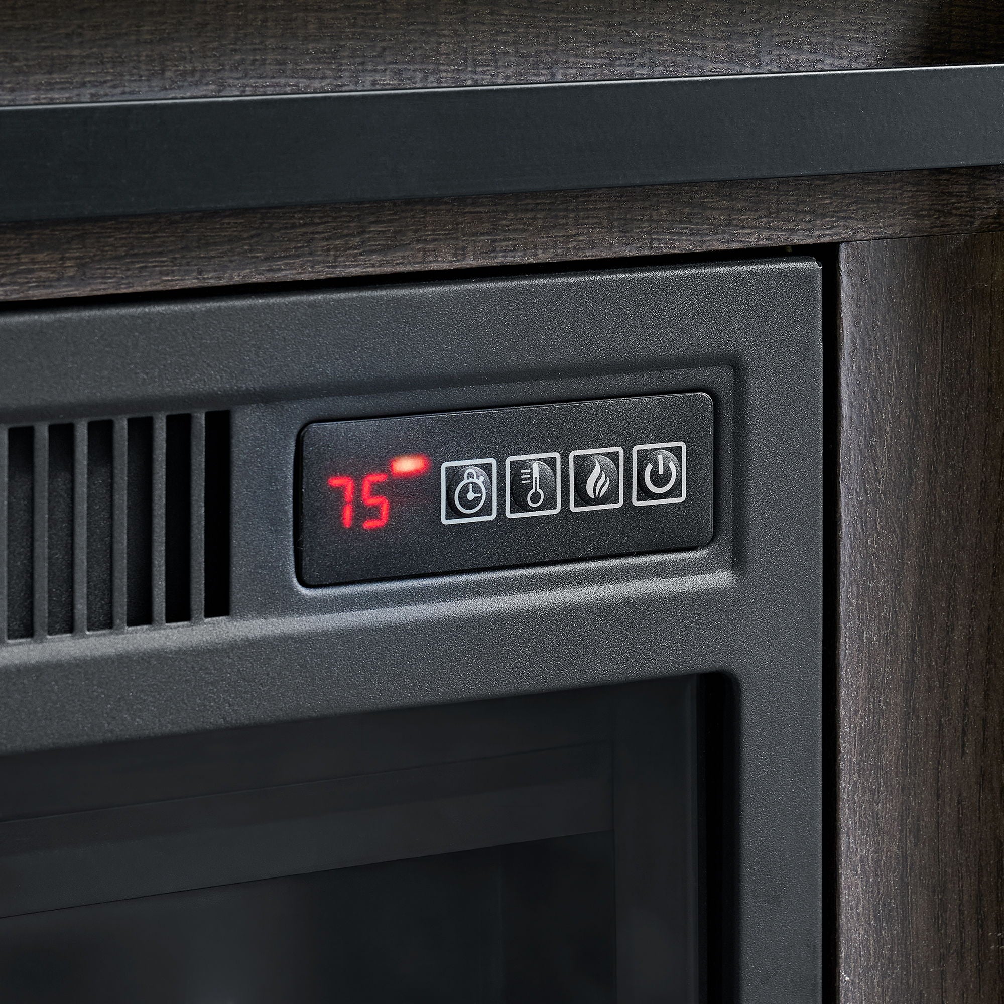 Macau - Console With 23" Fireplace Insert - Gray