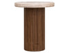 Sahara - End Table - Light Cream / Brown Caramel