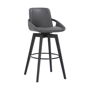 Baylor - Swivel Bar Stool With Black Frame