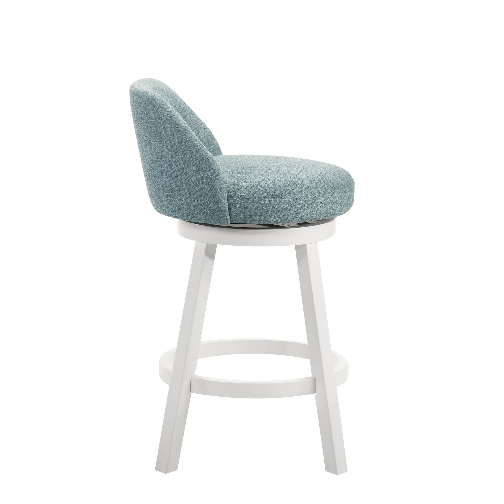 Erika - Modern Transitional Swivel Wood Counter Height Kitchen Bar Stool