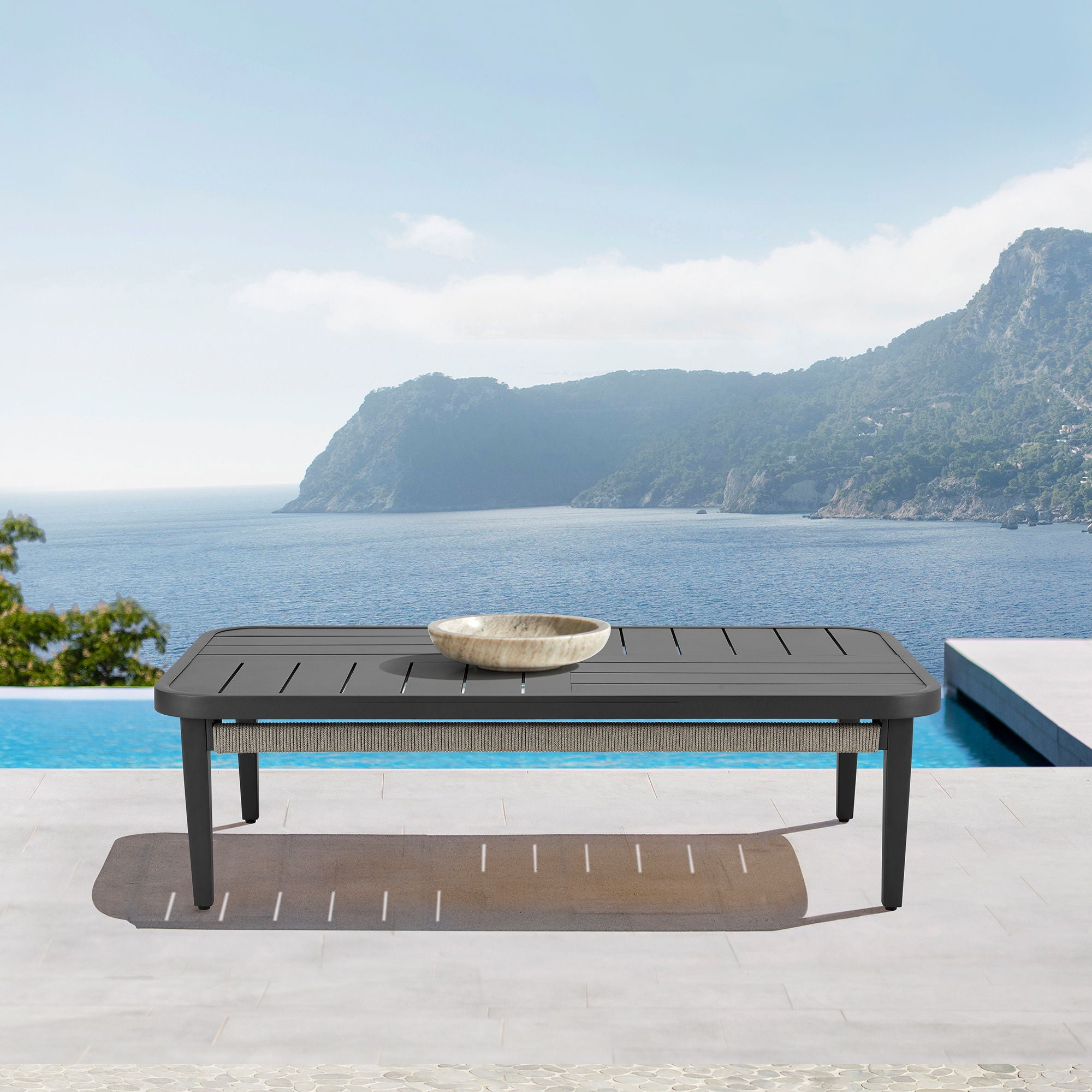 Zella - Rectangular Coffee Table - Charcoal / Light Gray