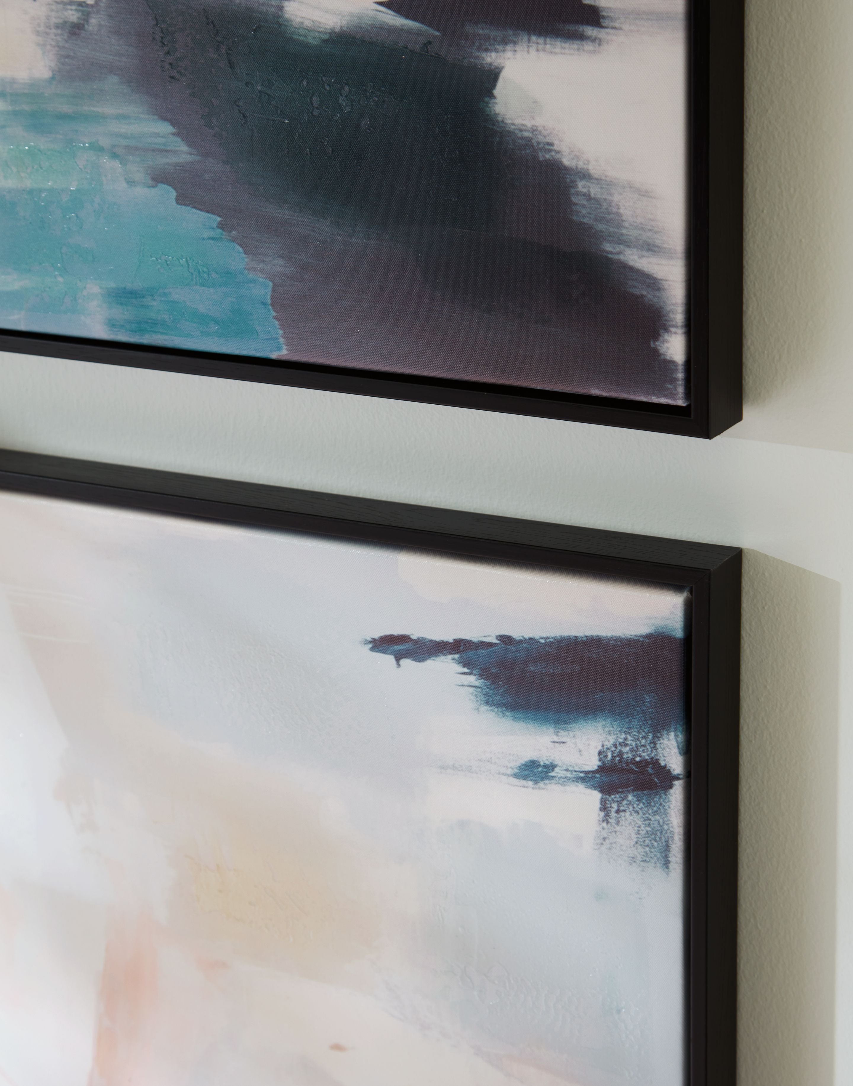 Caldish - Wall Art Set (Set of 2) - Blue / White / Pink