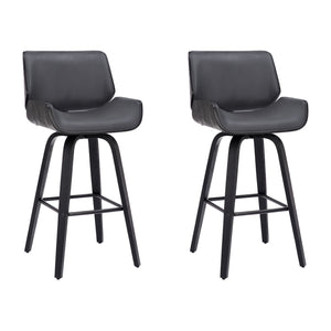 Tyler - 30" Bar Height Swivel Bar Stool With Black Frame