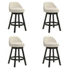 Erika - Modern Transitional Swivel Wood Counter Height Kitchen Bar Stool