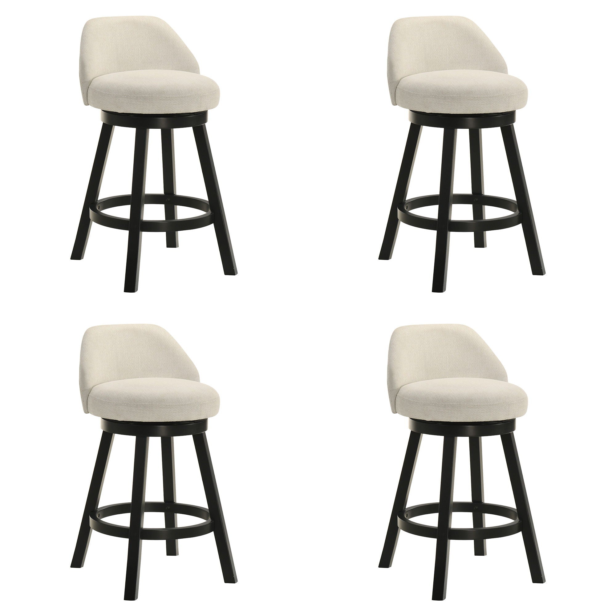 Erika - Modern Transitional Swivel Wood Counter Height Kitchen Bar Stool