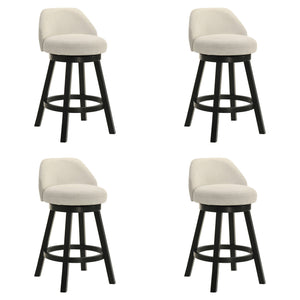 Erika - Modern Transitional Swivel Wood Counter Height Kitchen Bar Stool