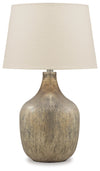 Mari - Glass Table Lamp  - Gray / Gold Finish