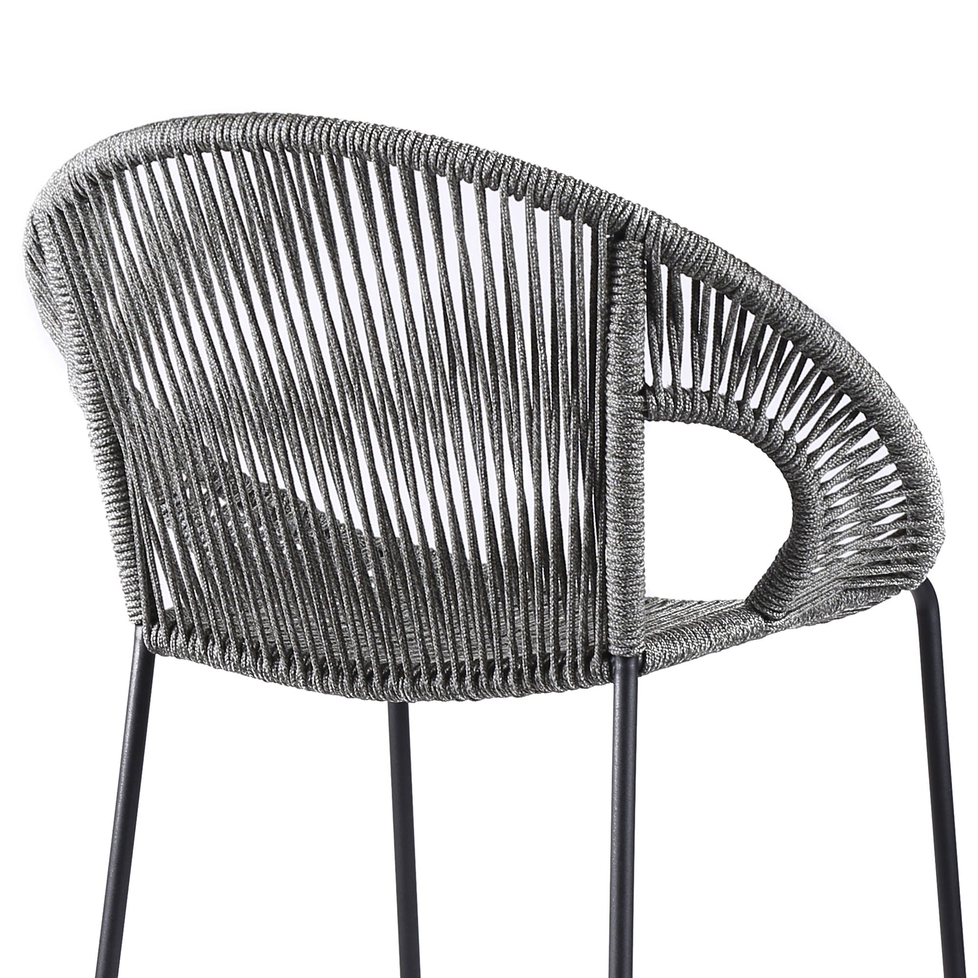 Acapulco - 30" Indoor Outdoor Steel Bar Stool With Rope Set of 2