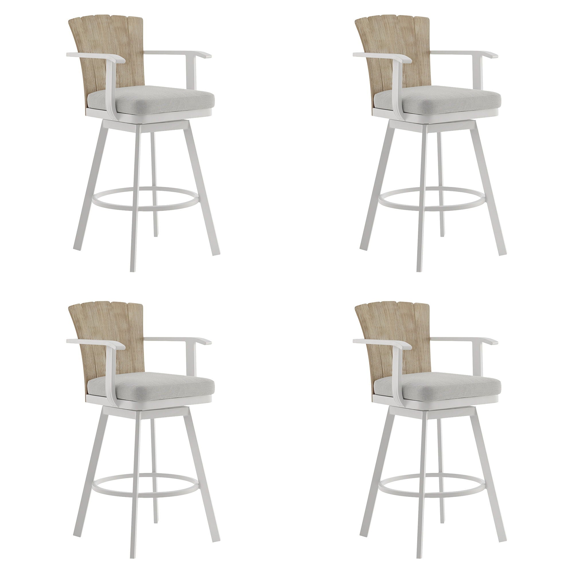 Hazel - Outdoor Patio Swivel Counter Stool Set