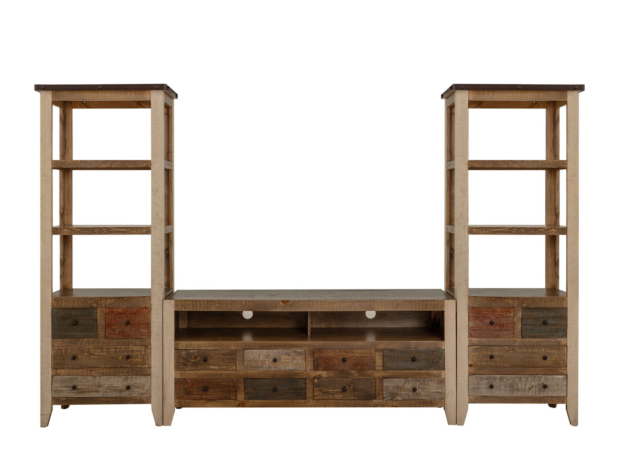 Antique - TV Stand / Wall Unit - Multicolor