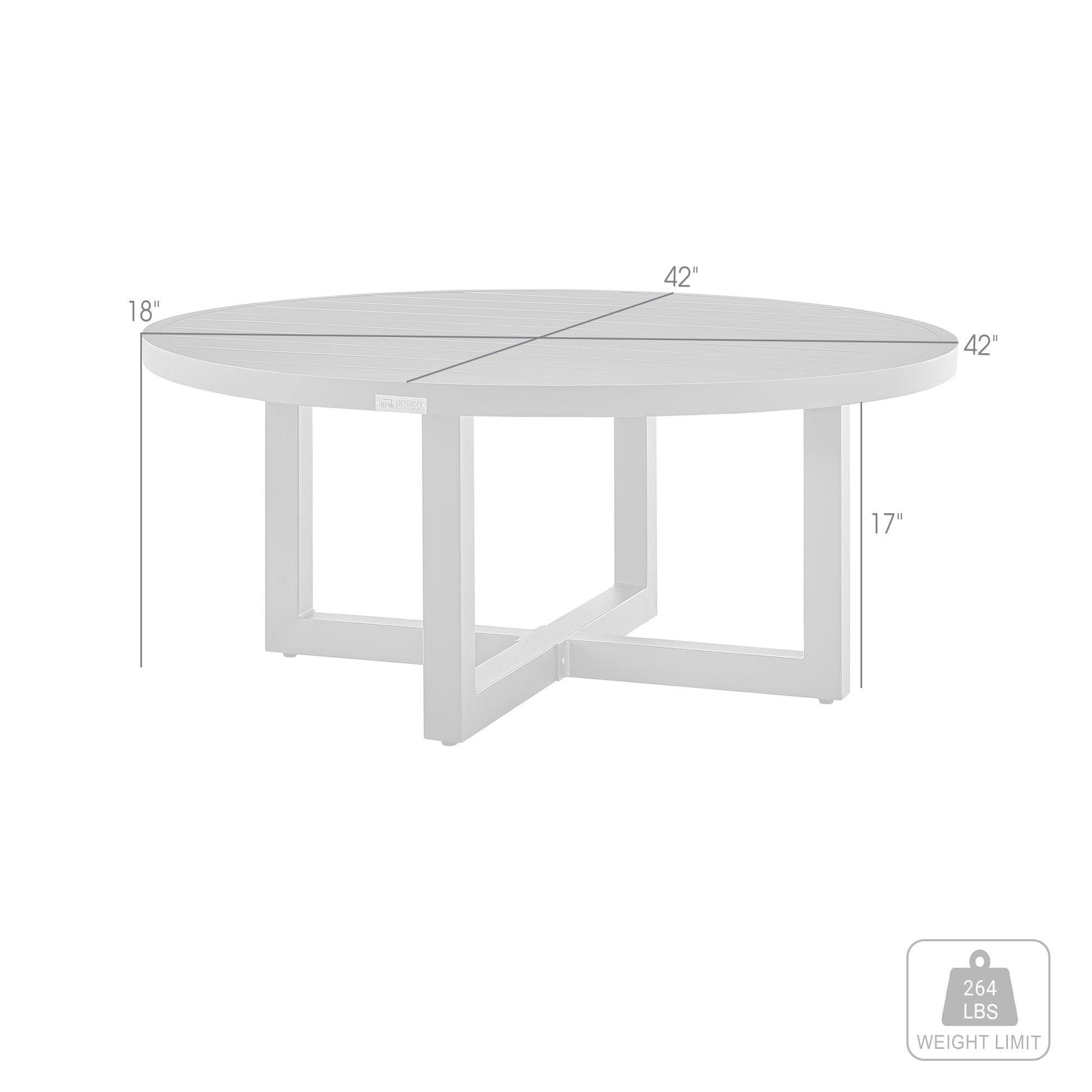 Argiope - Outdoor Patio Round Coffee Table