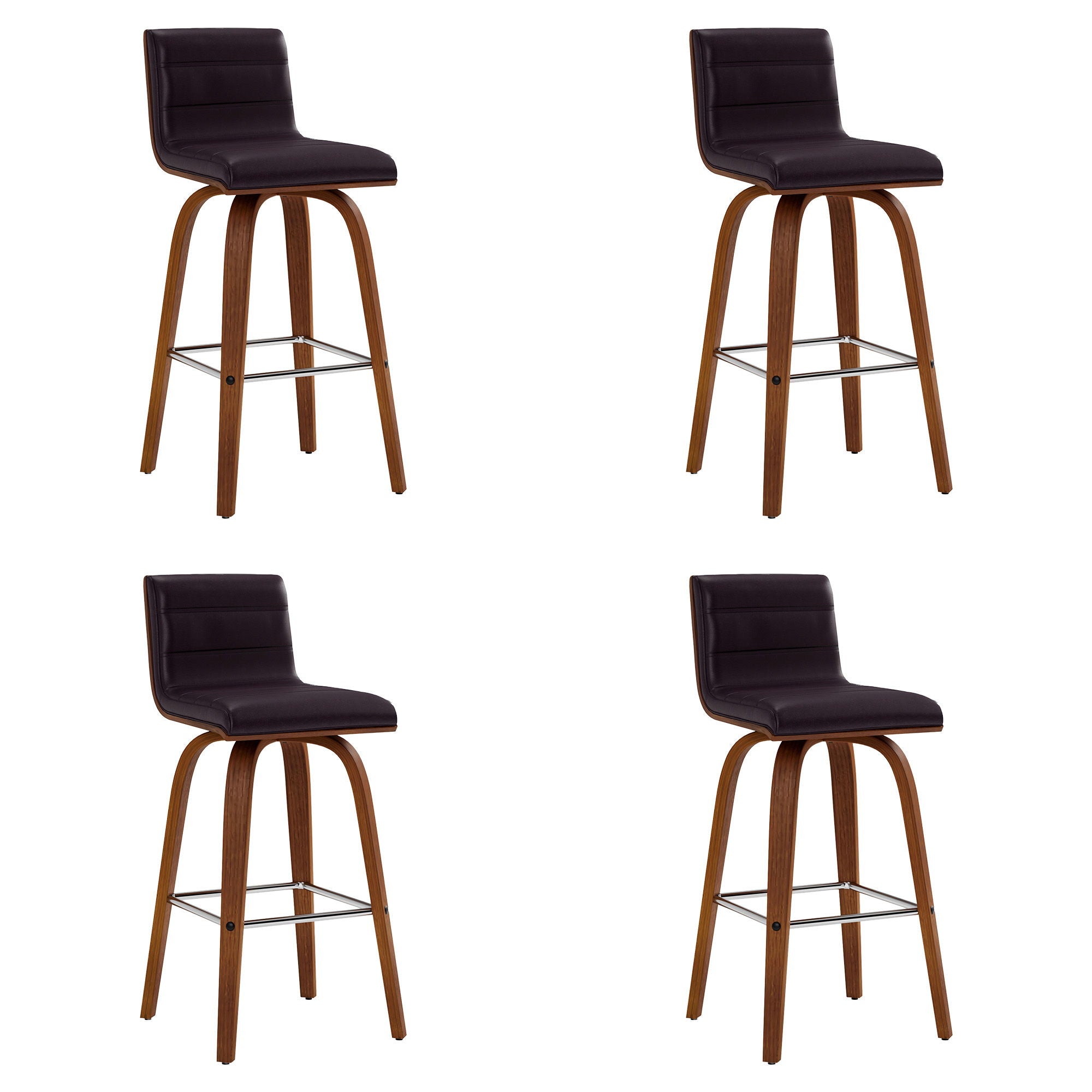 Vienna - 26" Swivel Counter Stool - Walnut Wood