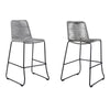 Shasta - 26" Outdoor Metal And Rope Stackable Barstool