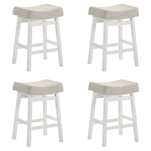 Lenon - Modern Farmhouse Wood Counter Height Kitchen Bar Stool