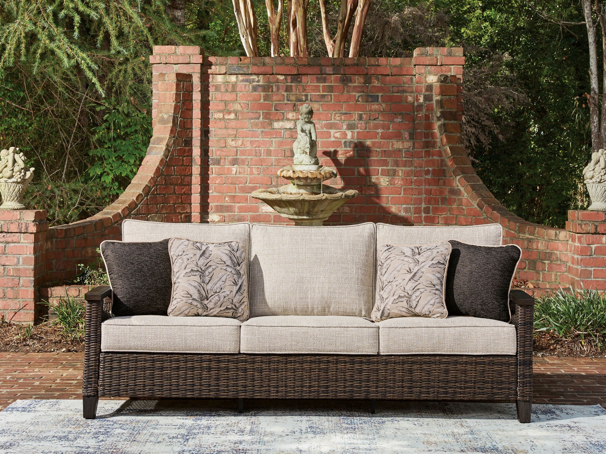 Monterey Point - Sofa With Cushion - Dark Brown
