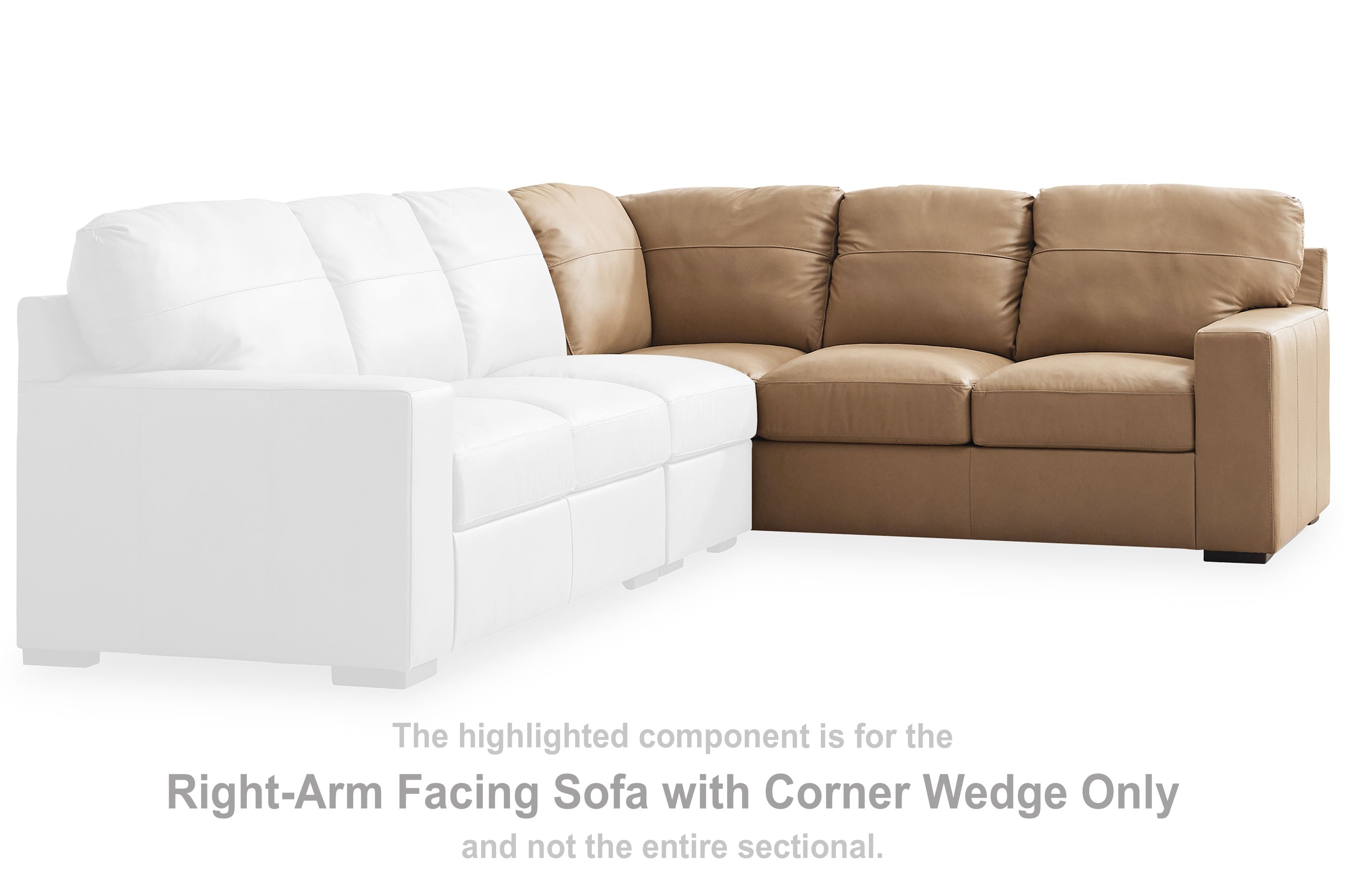 Bandon - Raf Sofa With Corner Wedge - Toffee