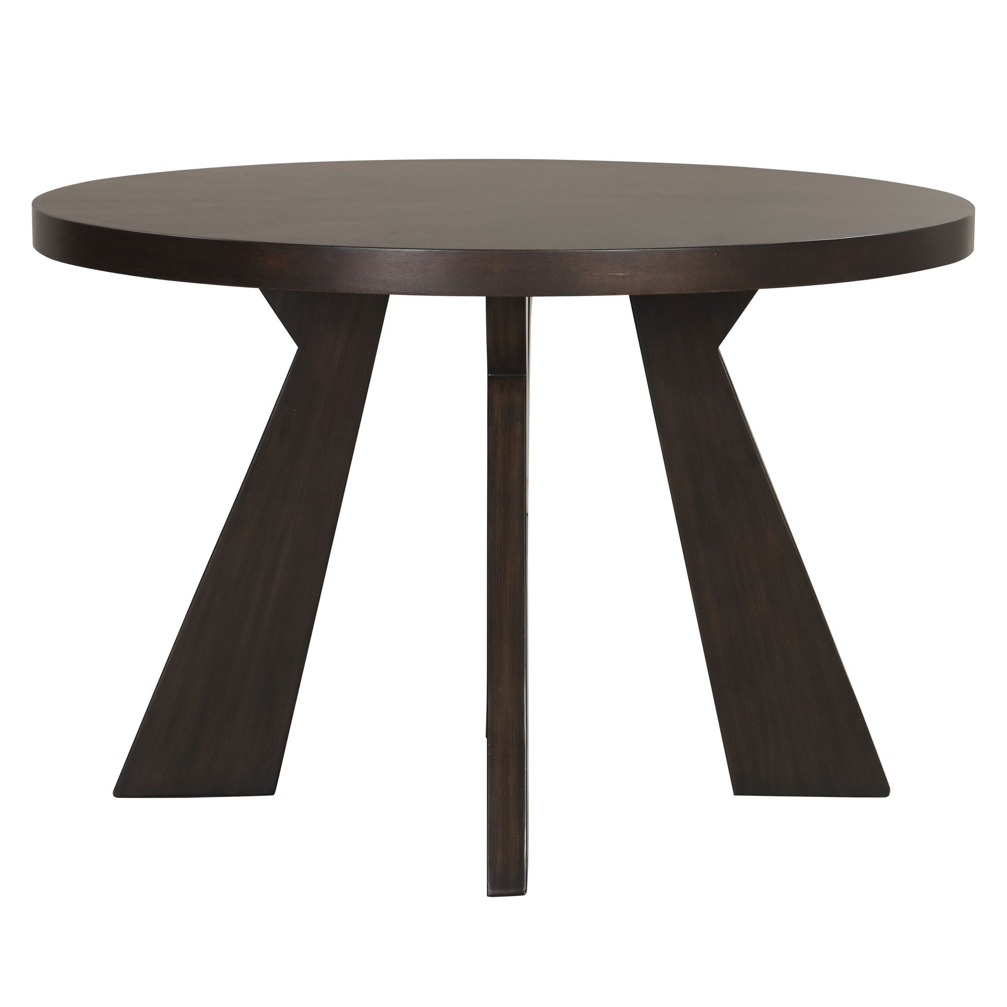 Chestnut Ridge - 5 Piece Dining Room Set (Round 47" Table & 4 Chairs) - Brown / Beige