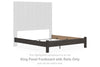 Fraluna - King Panel Footboard With Rails - Charcoal