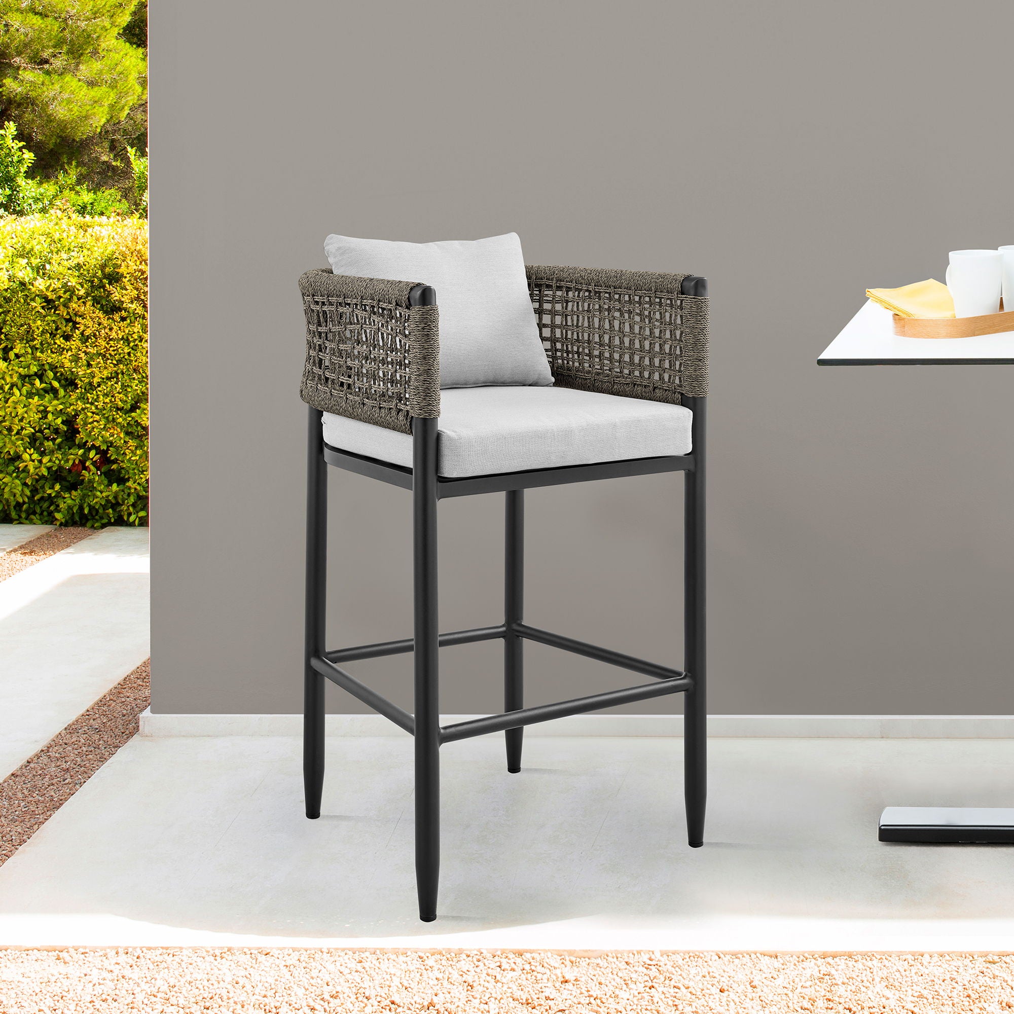 Alegria - Outdoor Patio Bar Stool With Cushions